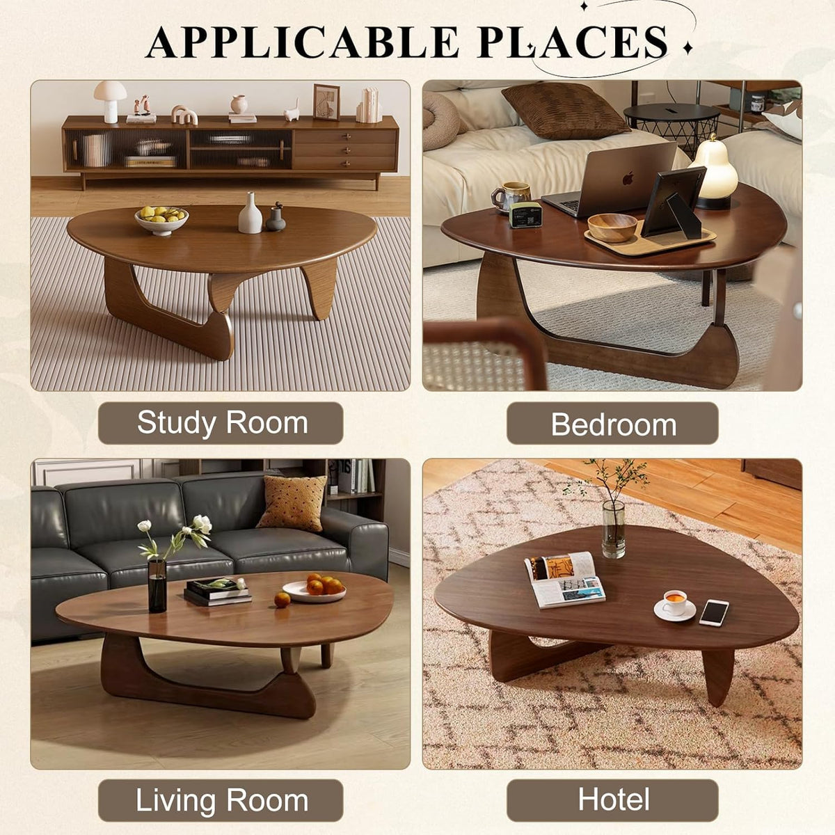 Solid Wood Oval Coffee Table 35"Lx24"Wx16"H D201