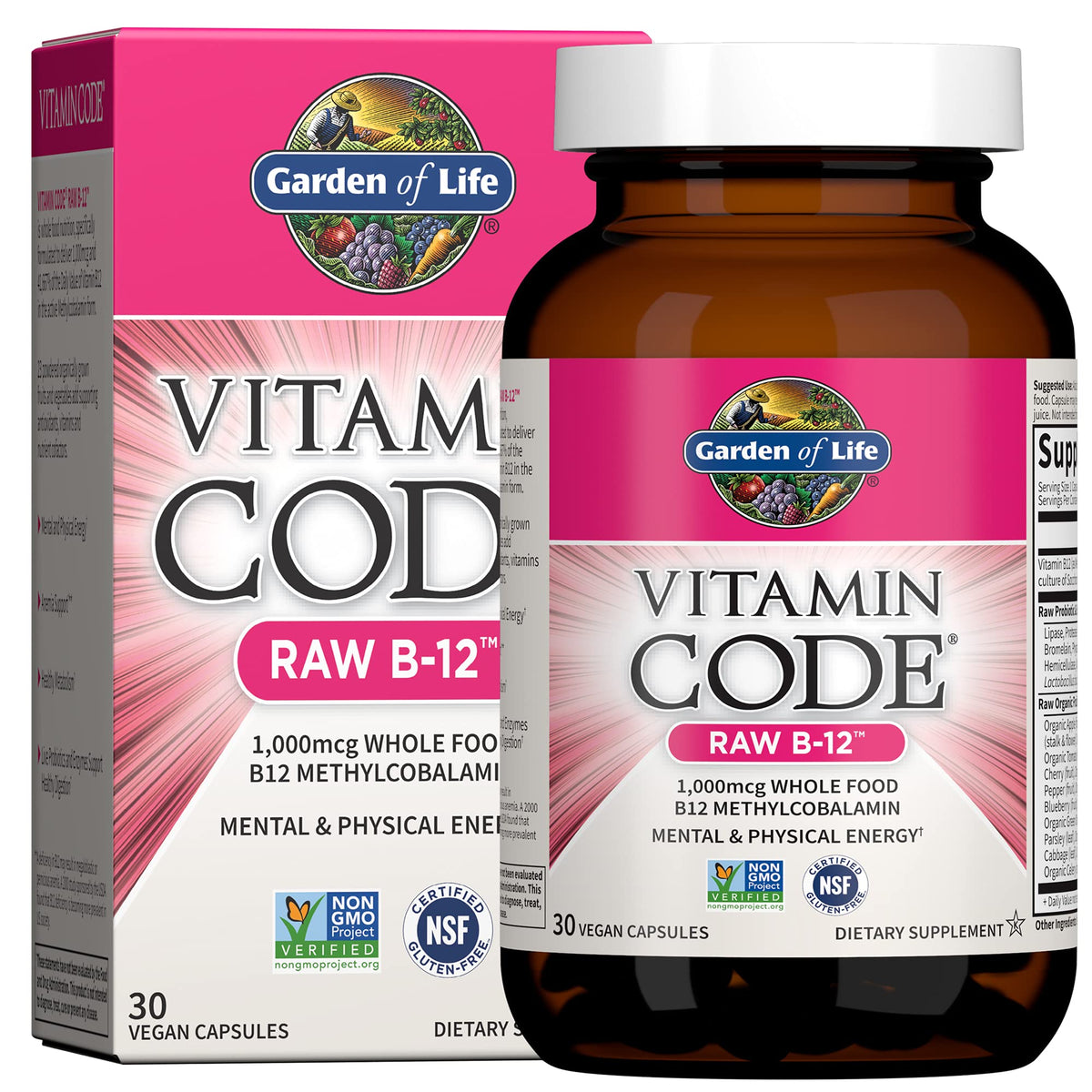 Vegan B-12 Methylcobalamin 30 Capsules D696