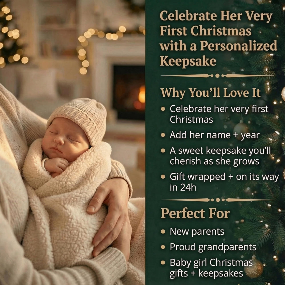Baby's First Christmas Ornament 2026 D11729