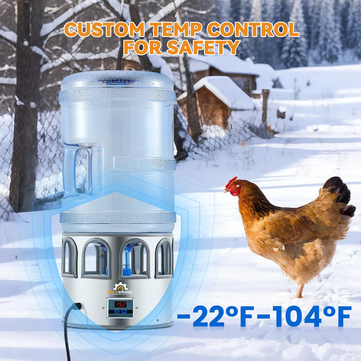 Heated Chicken Waterer 5 Gallon W83058