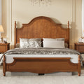 California King Solid Wood Poster Bed with Arched Headboard Z612