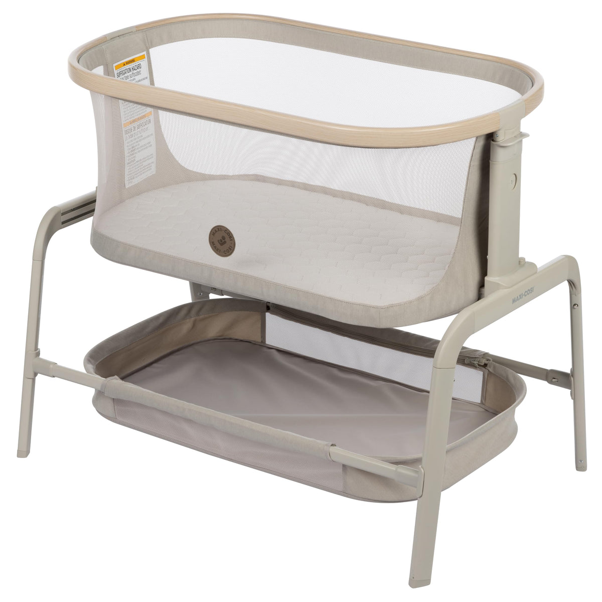 Baby Bassinet Bedside Sleeper with Storage Basket H708937