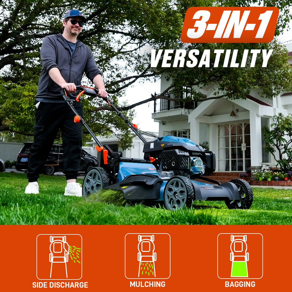 22" 3-in-1 Variable Speed Self Propelled Gas Lawn Mower K189826