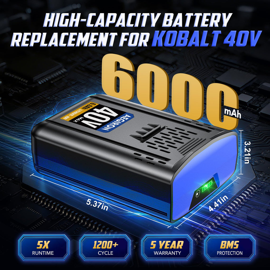 40V 6.0Ah Lithium-lon Replacement Battery Q339