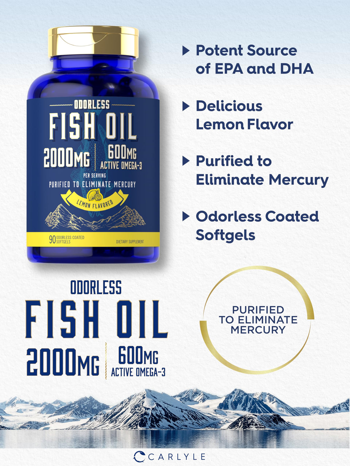Fish Oil 2000mg Omega 3 Supplement K199649
