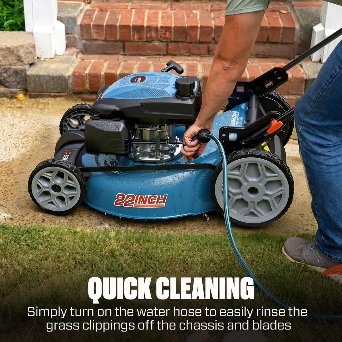 22" 3-in-1 Variable Speed Self Propelled Gas Lawn Mower K189826