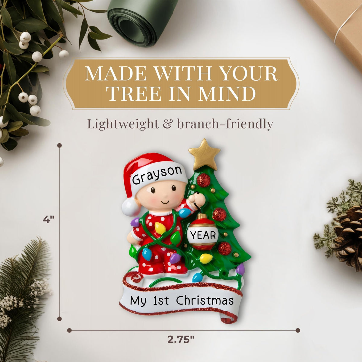 Baby's First Christmas Ornament 2026 D11729