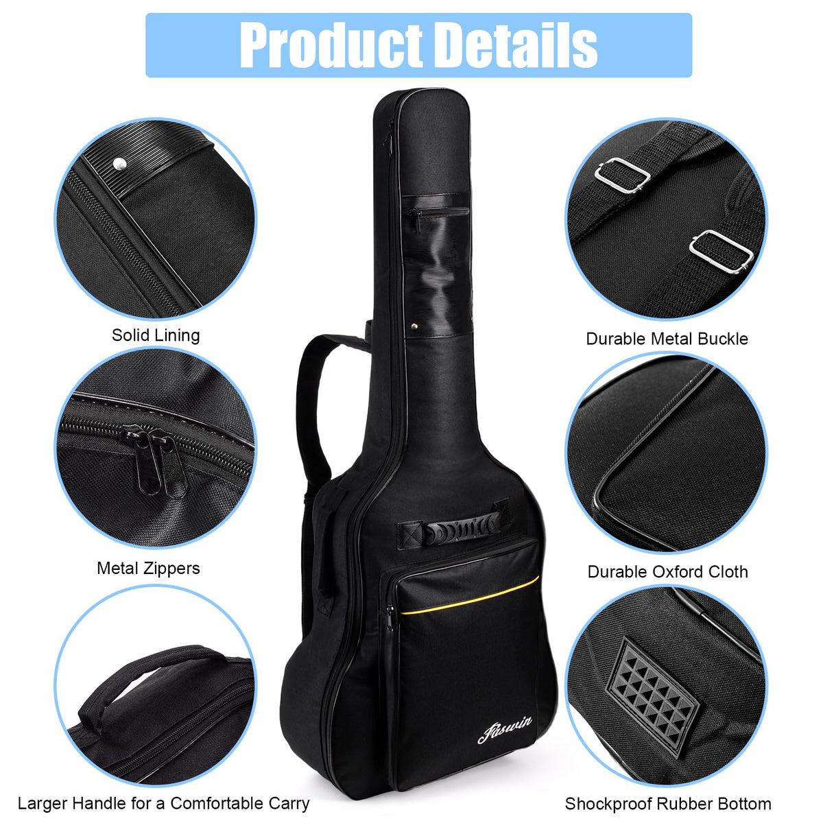 41 Inches Acoustic Guitar Bag Black A861