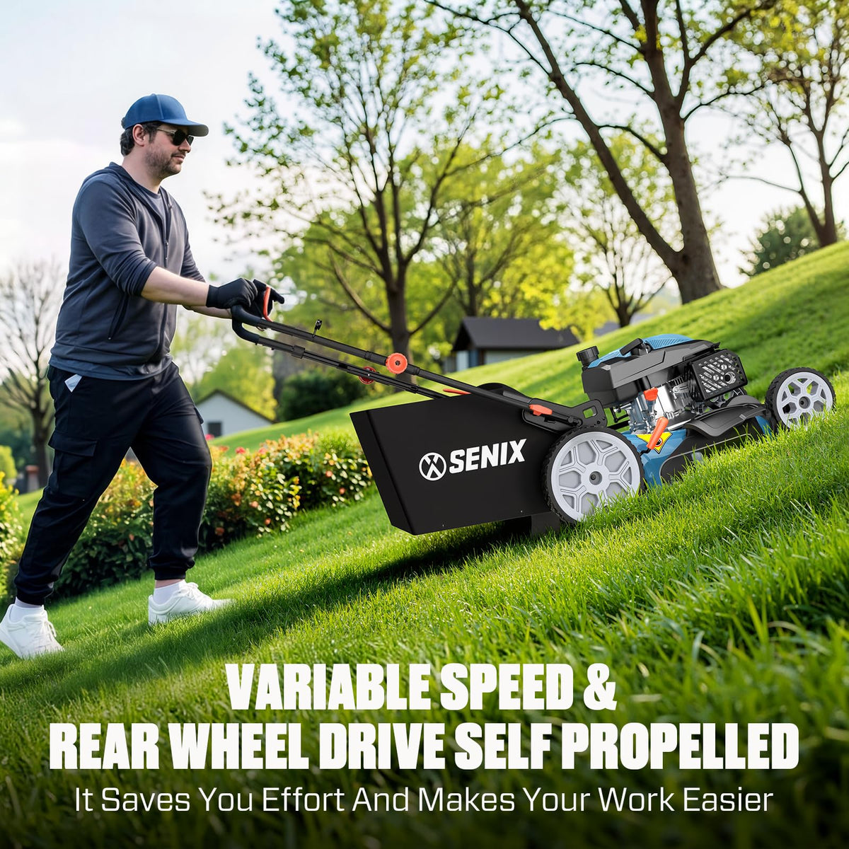 22" 3-in-1 Variable Speed Self Propelled Gas Lawn Mower K189826
