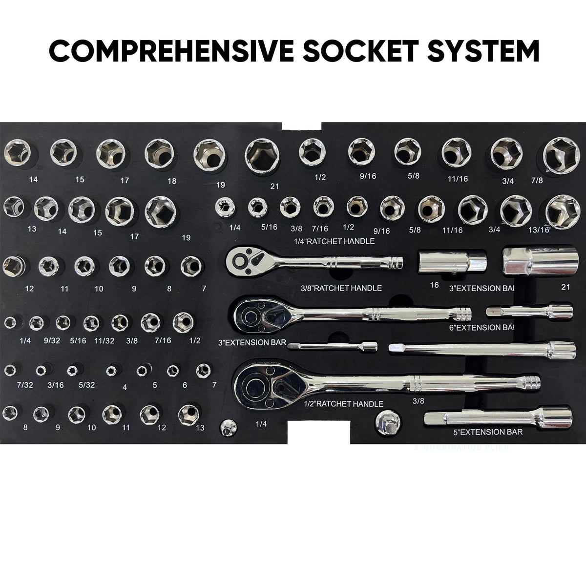 3-Drawer Steel Tool Chest with 439-Piece Mechanics Tool Set V1584