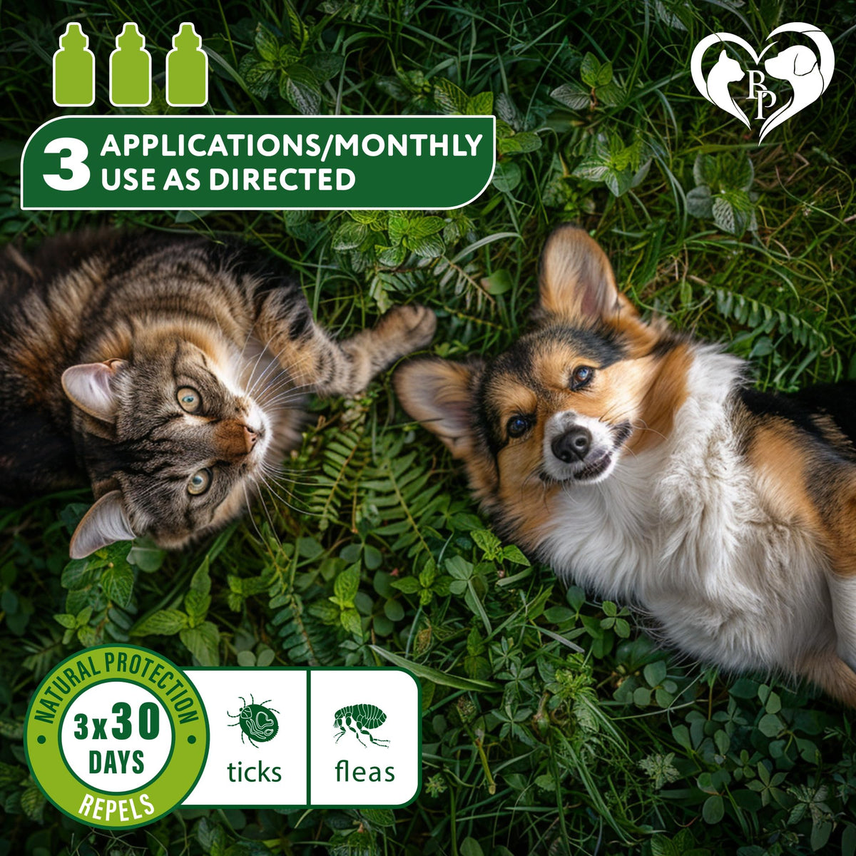 Flea & Tick Spot-On Drops for Dogs and Cats 3 Supply Pack Z87832