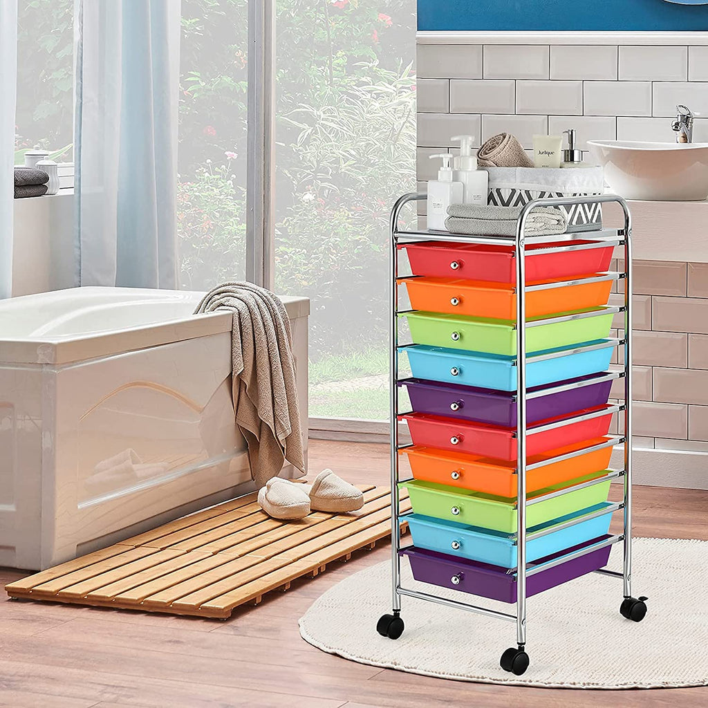 10 Drawer Rolling Storage Organizer Cart Y379