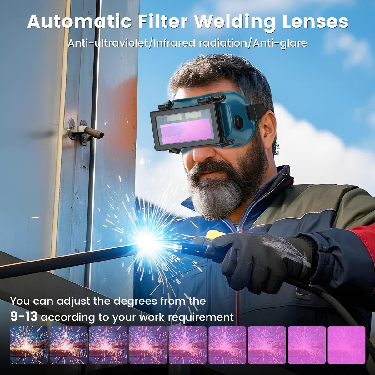 Auto-Darkening Welding Goggles with Flip-Up Lens T270838