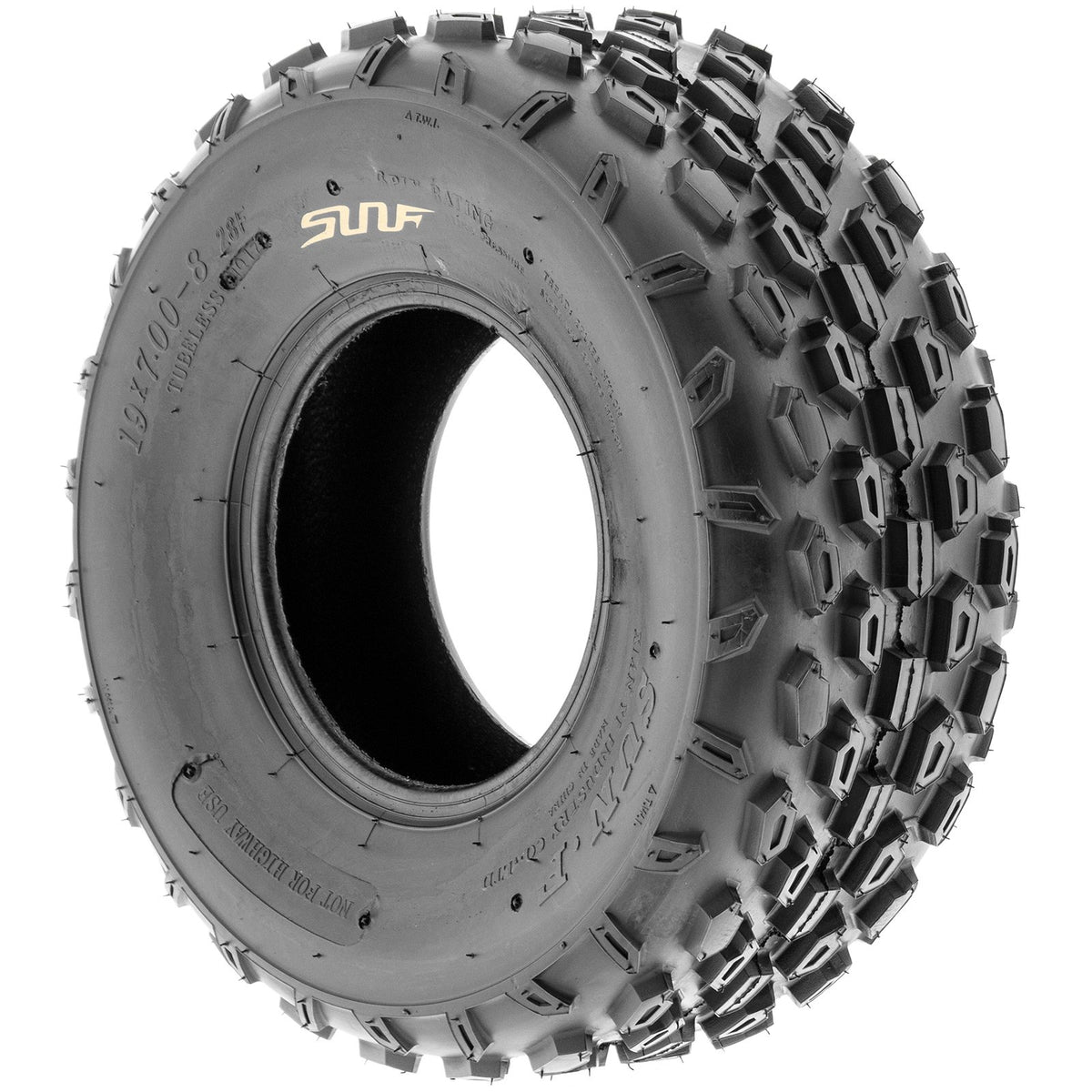 Set of 4 Sport ATV Tubeless Tires 19x7-8 Front & 18x9.5-8 Rear 4 Ply X753989