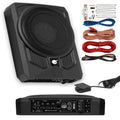 10 Inch 1000 Watt Powered Car Subwoofer and Wiring Kit V5003