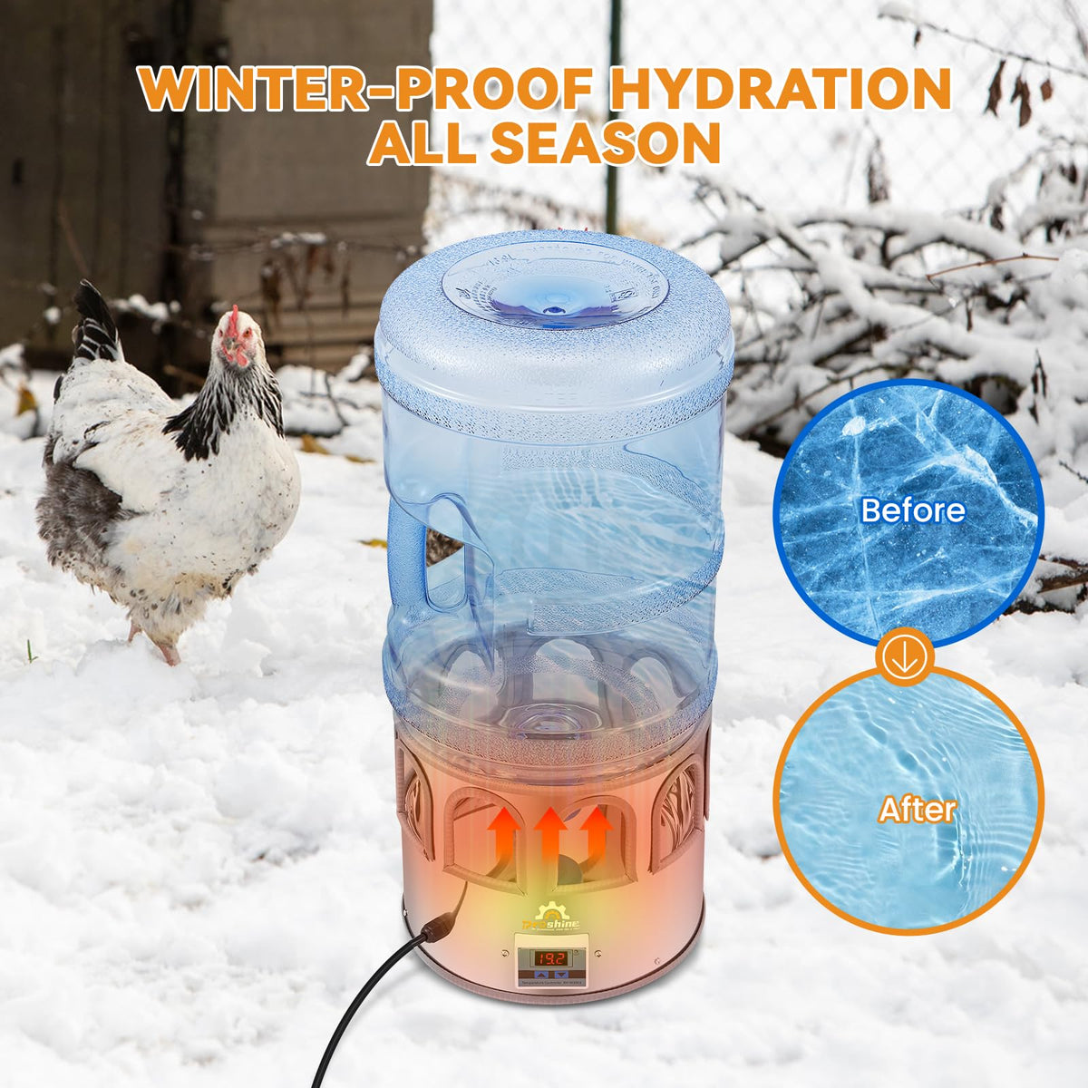 Heated Chicken Waterer 5 Gallon W83058