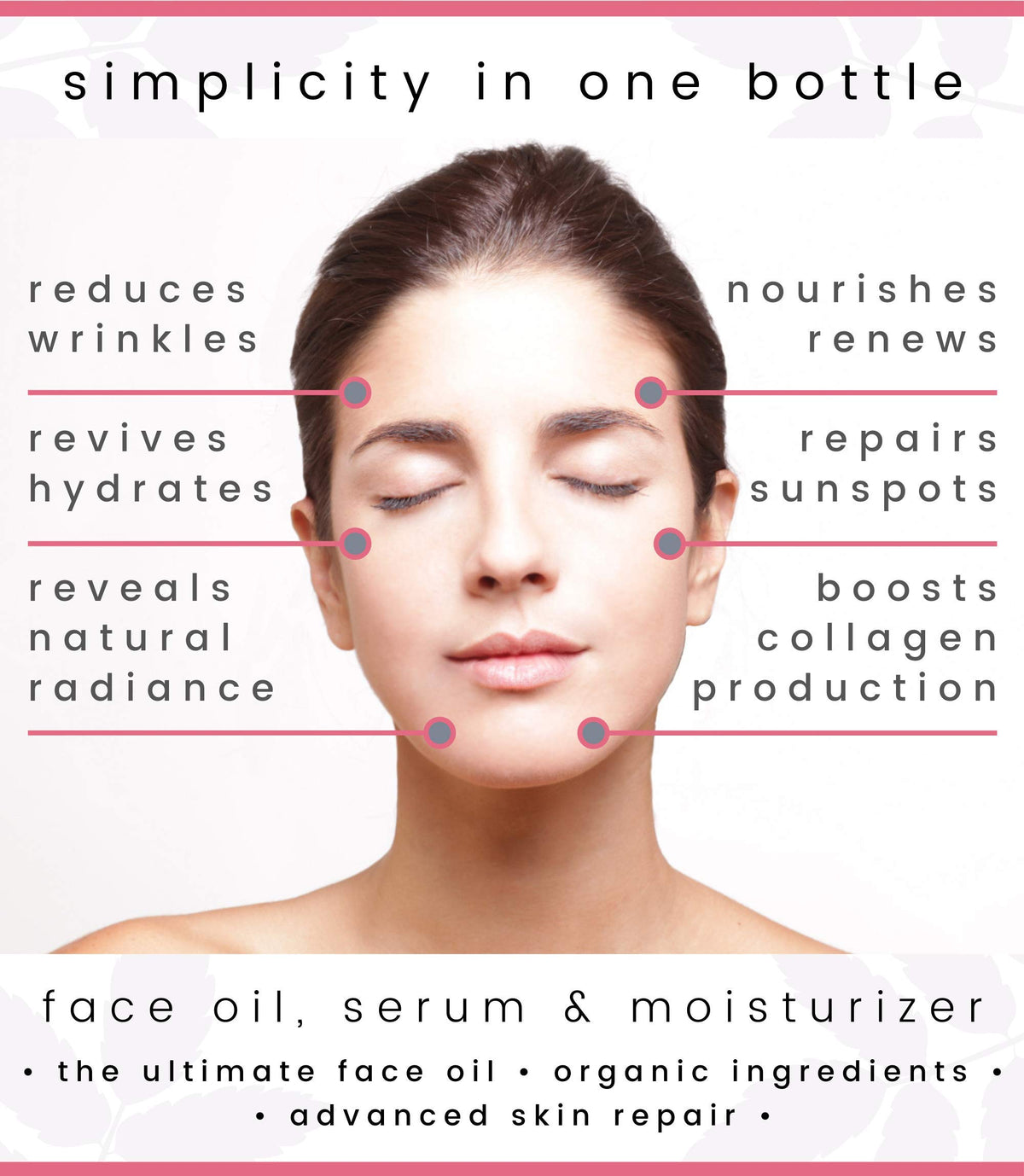 Anti Aging Organic Face Oil Serum with Sea Buckthorn, Argan, Rosehip & CoQ10 F7351