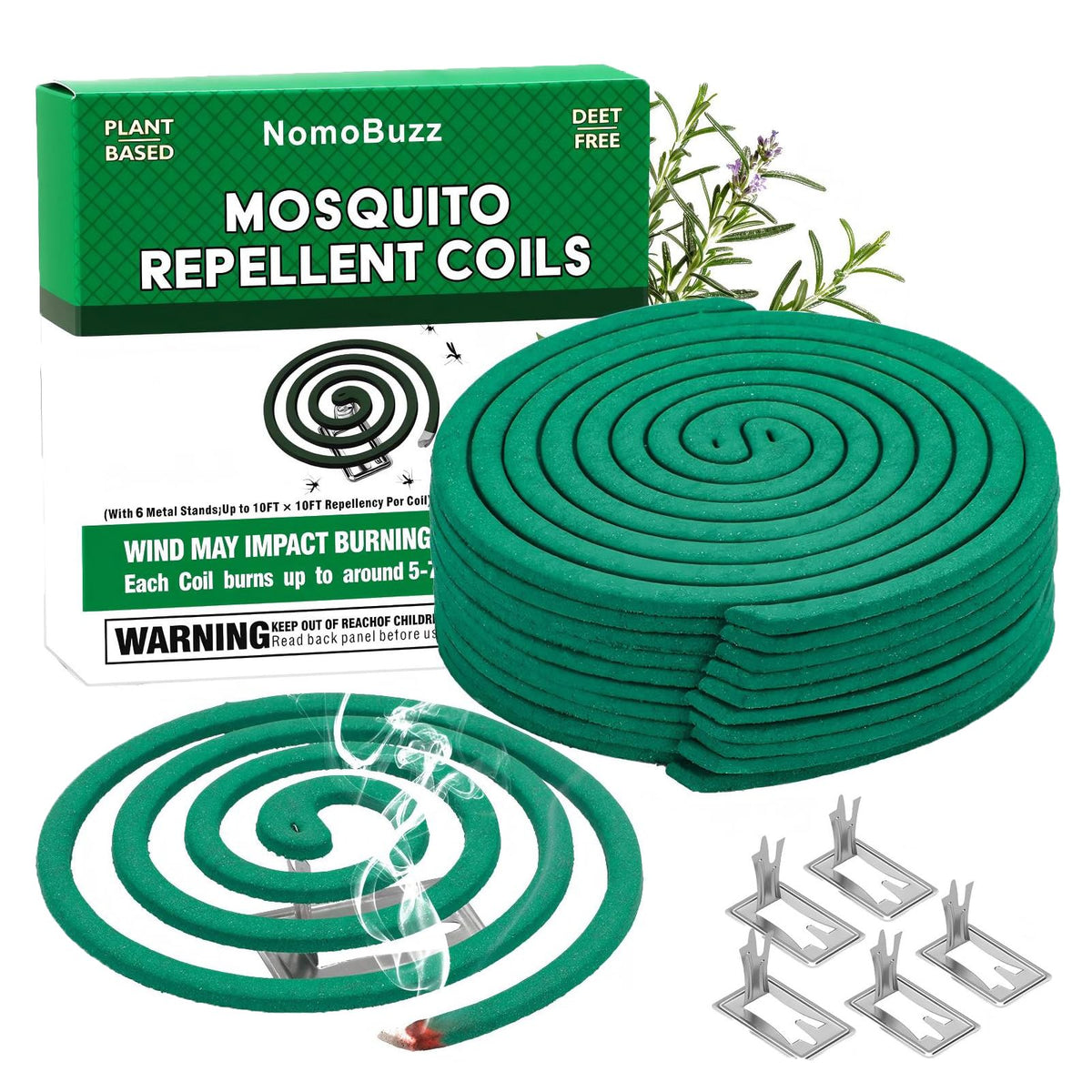 Citronella Mosquito Repellent Coils Outdoor 40 Count N29562