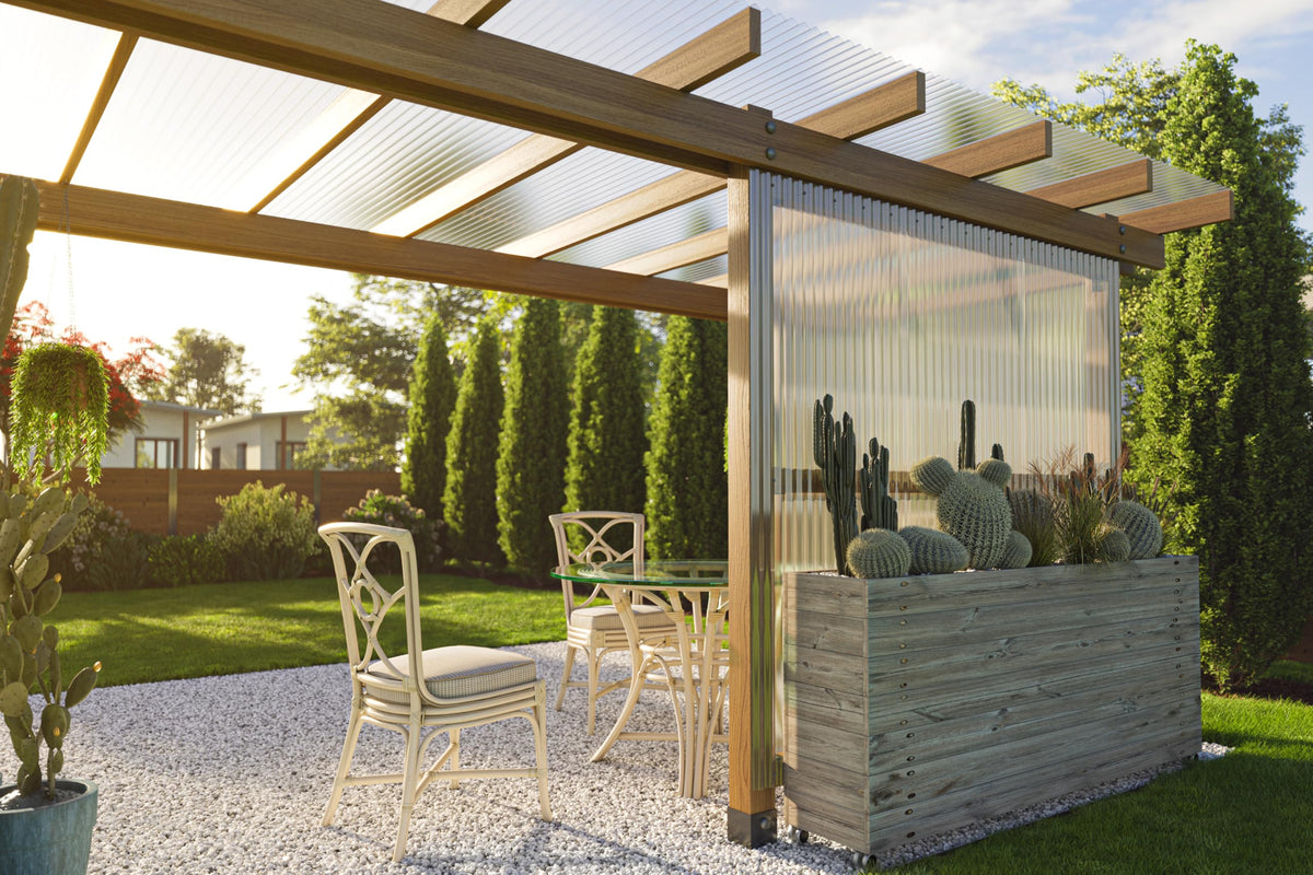 Clear Polycarbonate Roofing Panels 20-Pack 21 in. W x 72 in. L F460054