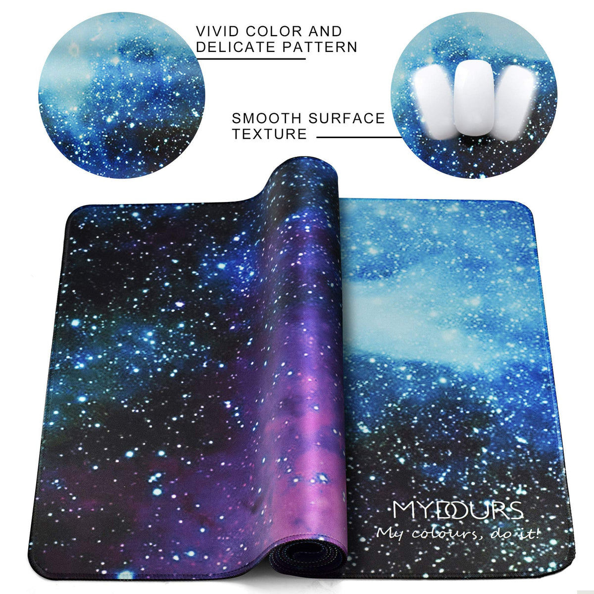 XXL Gaming Mouse Pad 48x16 Inches Fabric Non-Slip Rubber O351