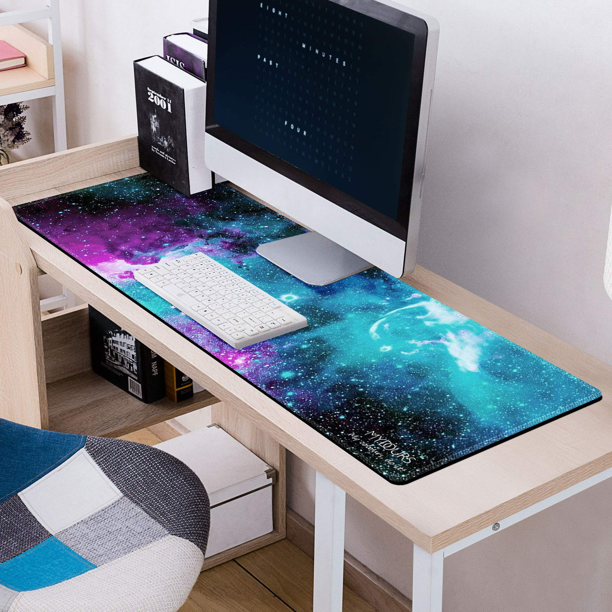 XXL Gaming Mouse Pad 48x16 Inches Fabric Non-Slip Rubber O351
