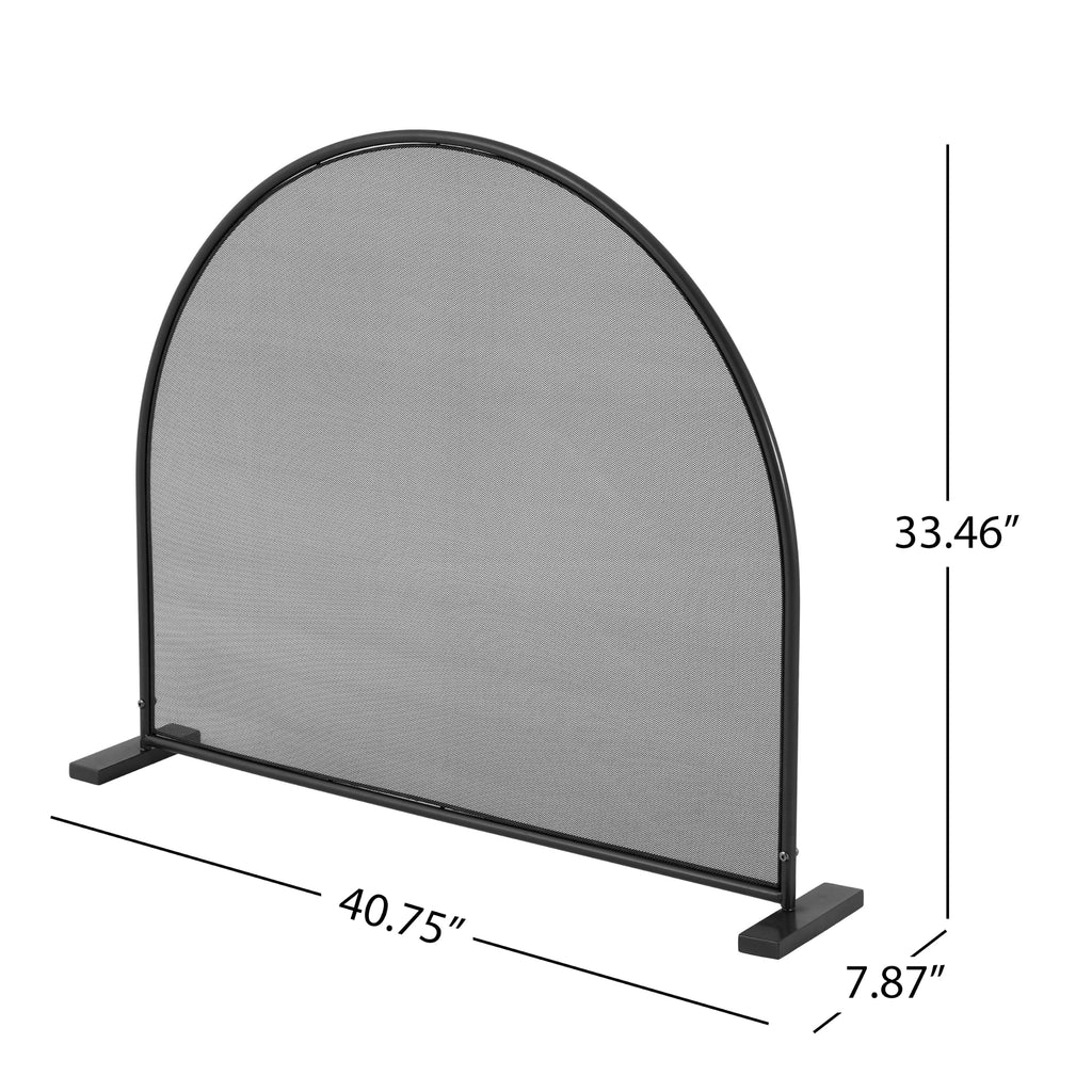 Black Freestanding Fireplace Screen L397922