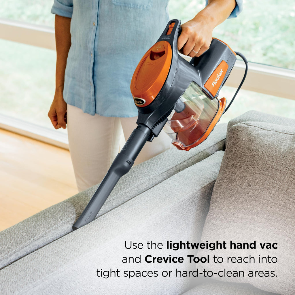 Corded Stick Vacuum with Crevice Tool, Pet Multi-Tool & Precision Duster, Orange W3423
