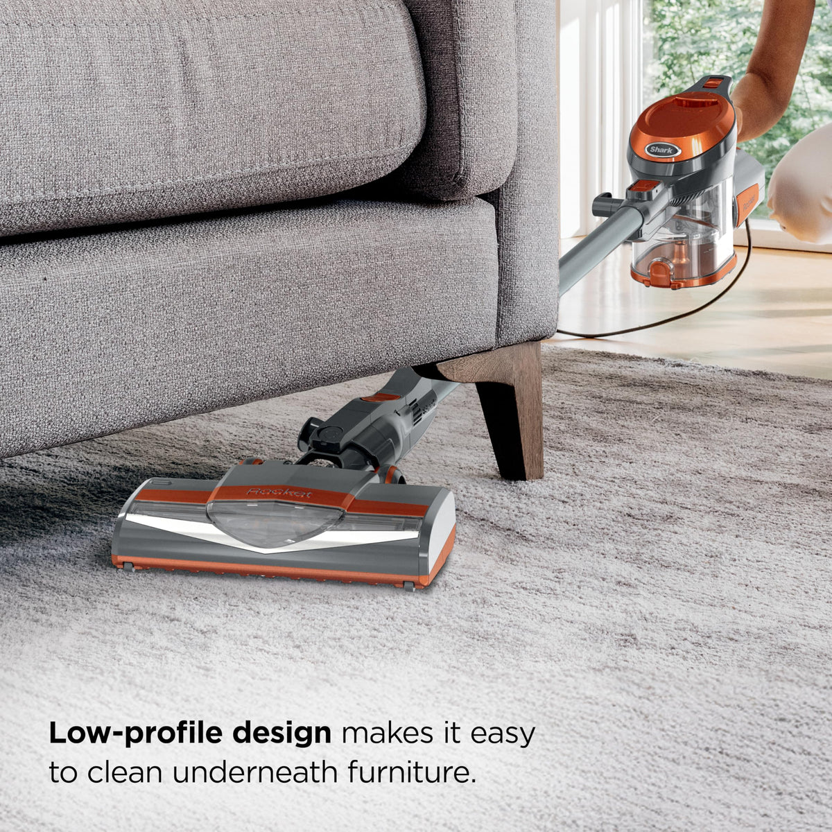 Corded Stick Vacuum with Crevice Tool, Pet Multi-Tool & Precision Duster, Orange W3423